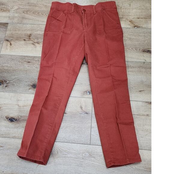 CJ Banks VIntage Burnt Orange Moderately Curvy Straight Leg  Jeans Womens Size 4 - Picture 2 of 10